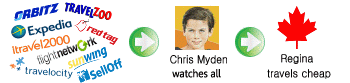 Chris Myden watches all for the cheapest flight deals and all inclusive vacations from Regina.